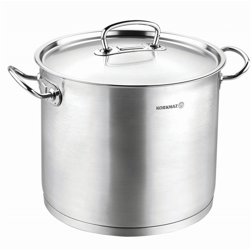 YBM Home Korkmaz 10qt. Stainless Steel Stock Pot with Lid Wayfair